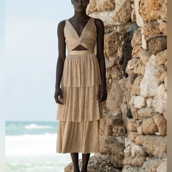 SABINA MUSAYEV Nadia Tiered Midi Skirt - Picture 1 of 4